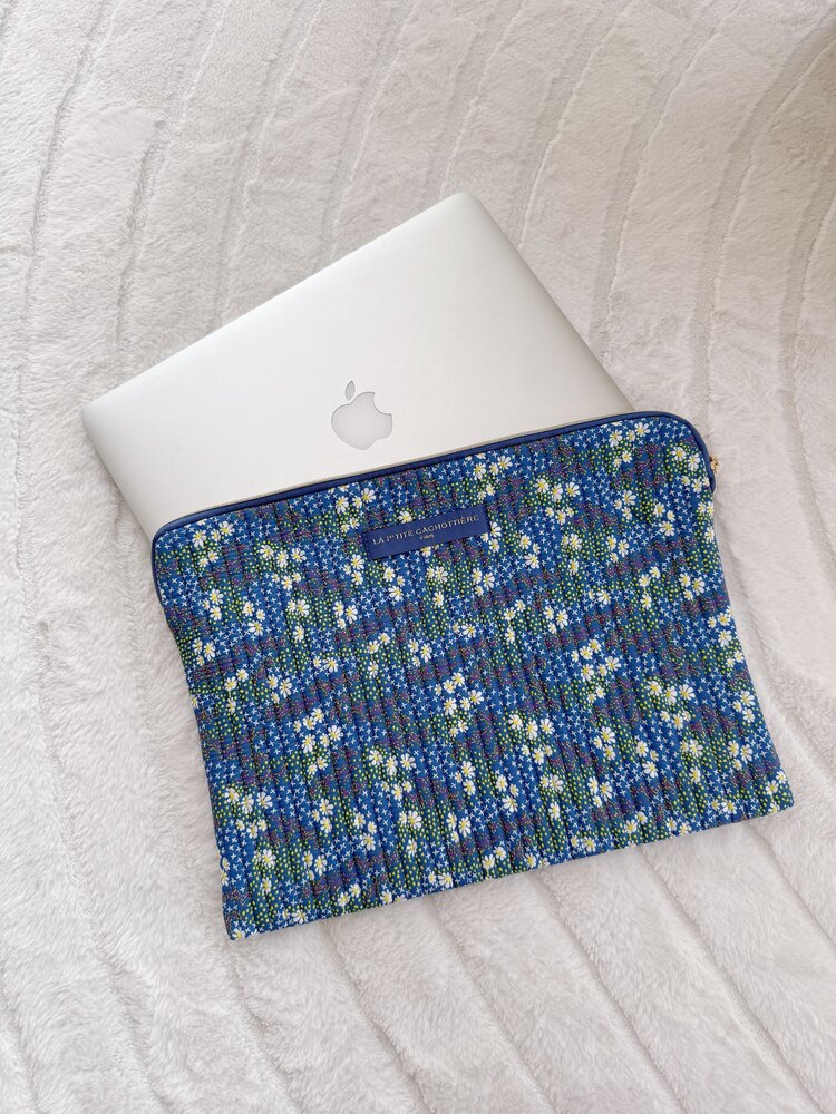 Belin Flower Laptop Sleeve / Ocean Blue (14 inch)