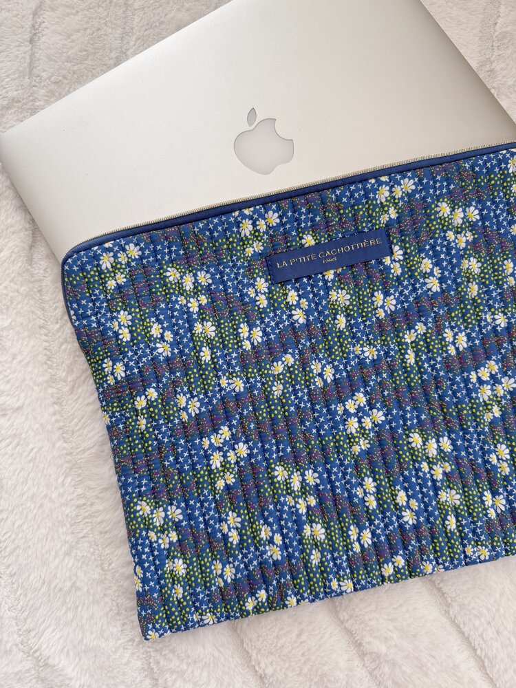 Belin Flower Laptop Sleeve / Ocean Blue (14 inch)