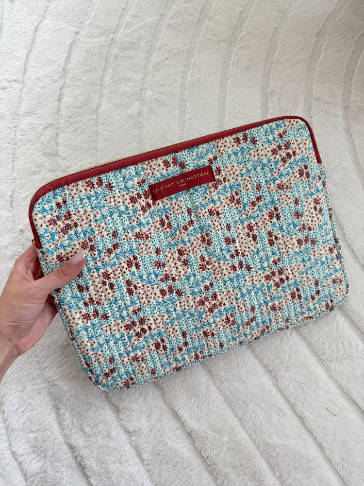 Belin Flower Laptop Sleeve / Blue & Red (14 inch)