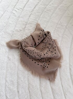 Loua Paisley Bandana Scarf / Light Brown