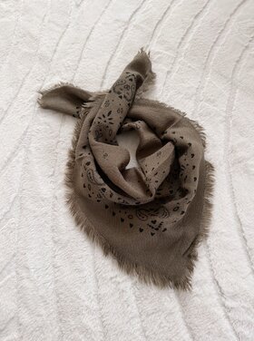 Loua Paisley Bandana Scarf / Army Green