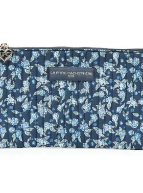 Lizzie Flower Pouch / Navy Blue