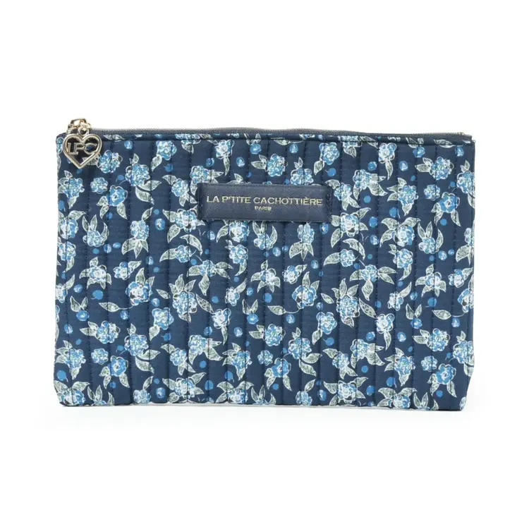Lizzie Flower Pouch / Navy Blue
