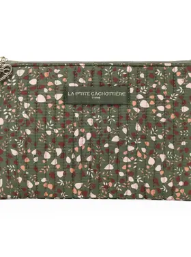 Lizzie Flower Pouch / Dark Green