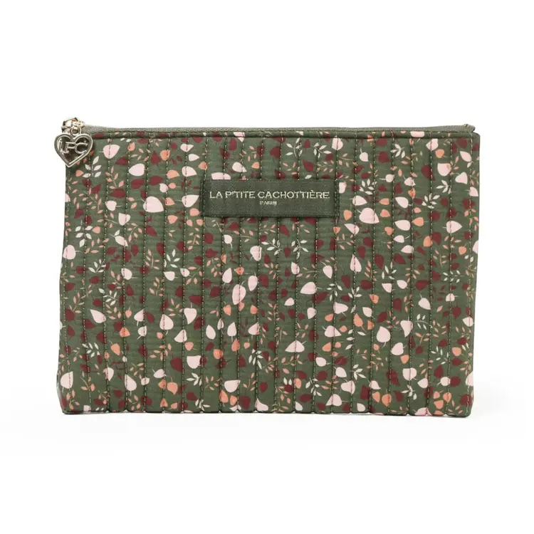 Lizzie Flower Pouch / Dark Green