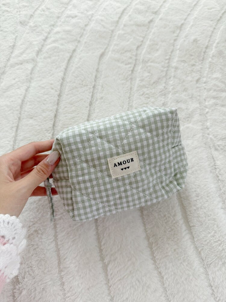 Fairy Gingham Pouch / Light Green