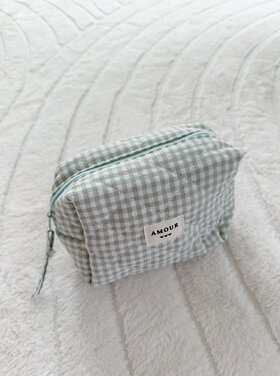 Fairy Gingham Pouch / Light Green