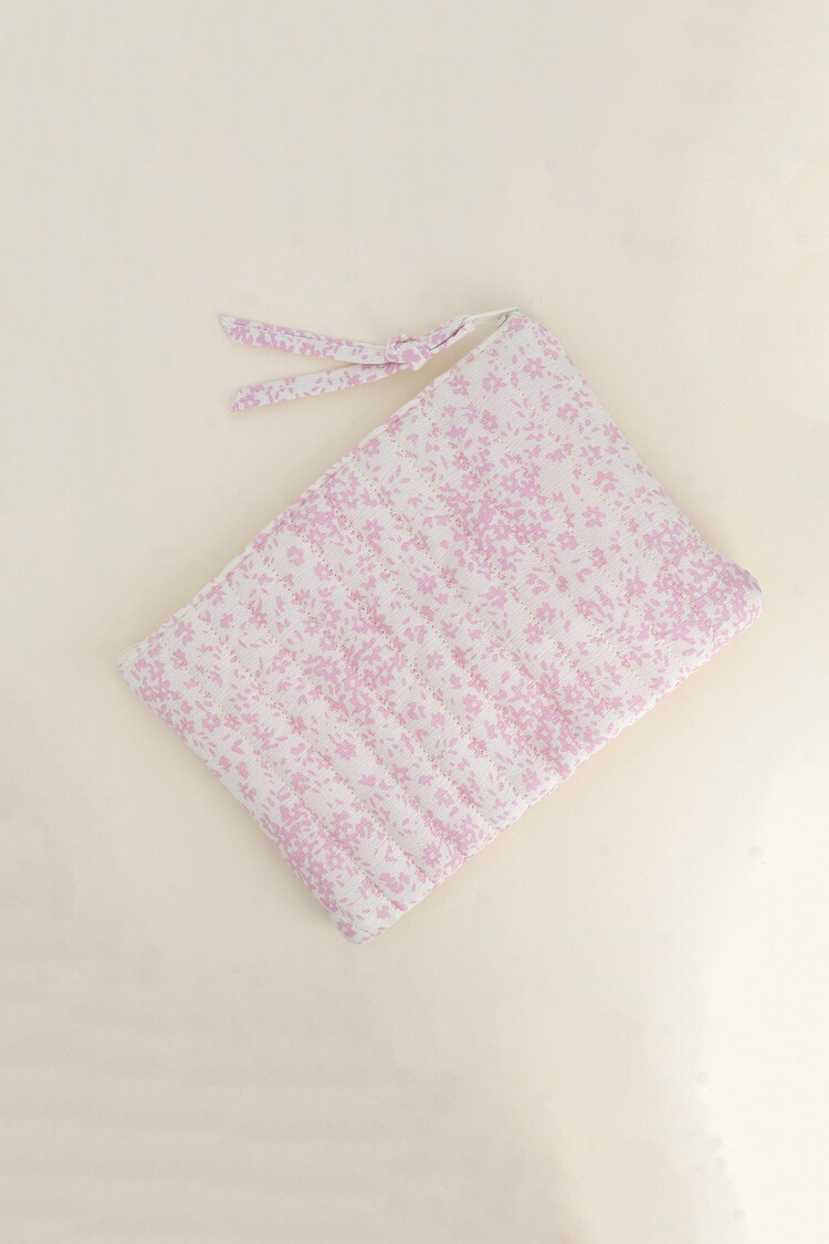Fairy Floral Flat Pouch / Light Pink