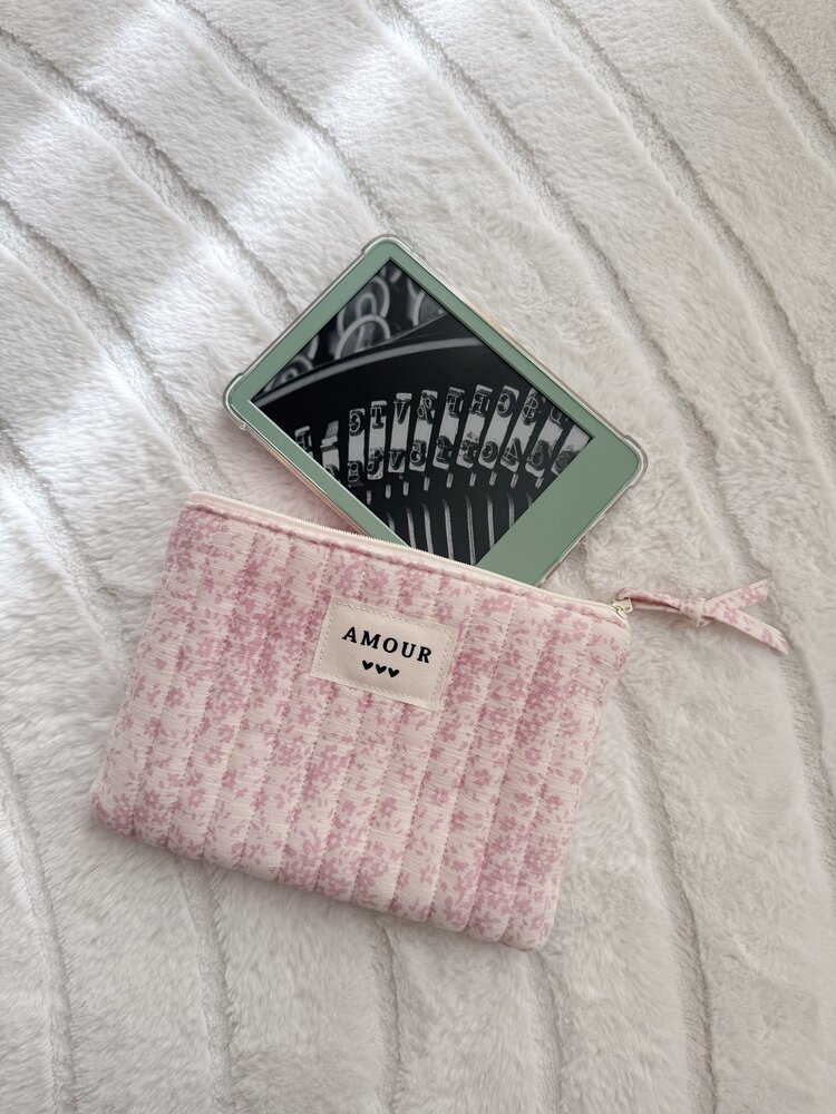 Fairy Floral Flat Pouch / Light Pink