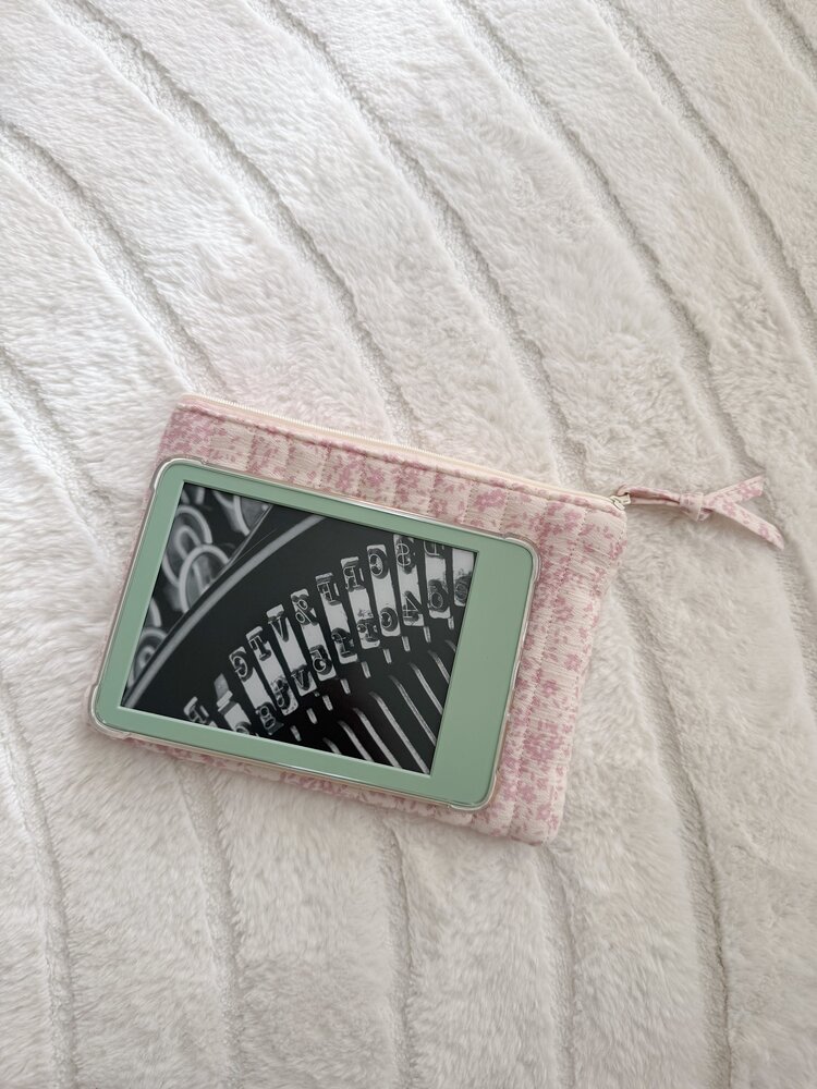Fairy Floral Flat Pouch / Light Pink
