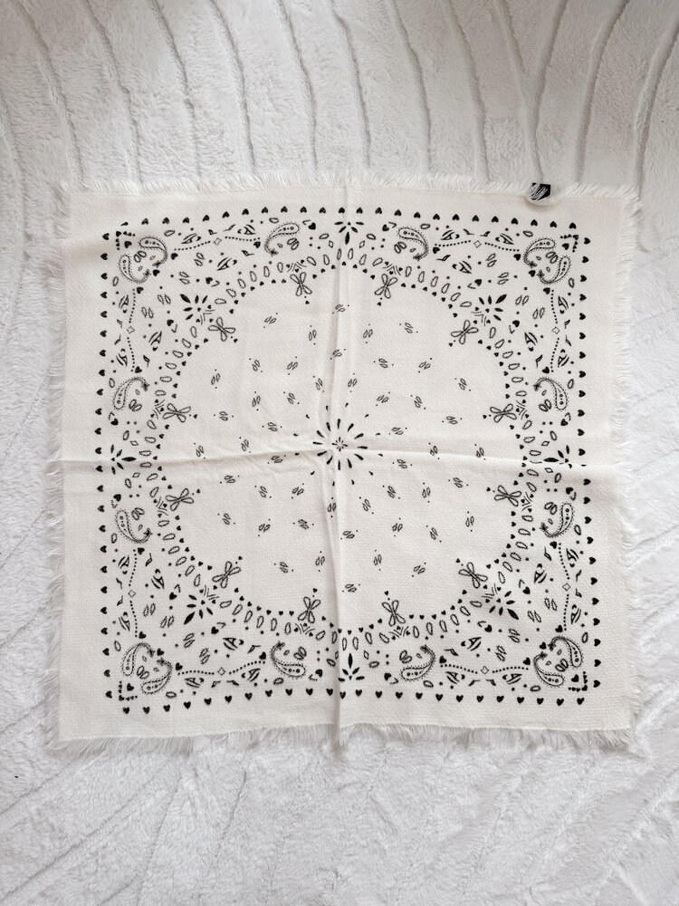 Loua Paisley Bandana Scarf / White