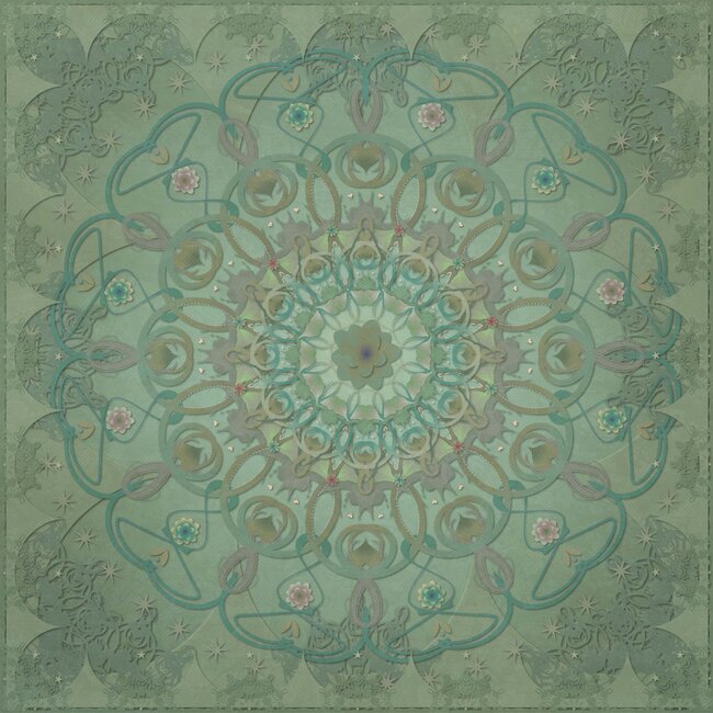 Picnic blanket Fantasy green