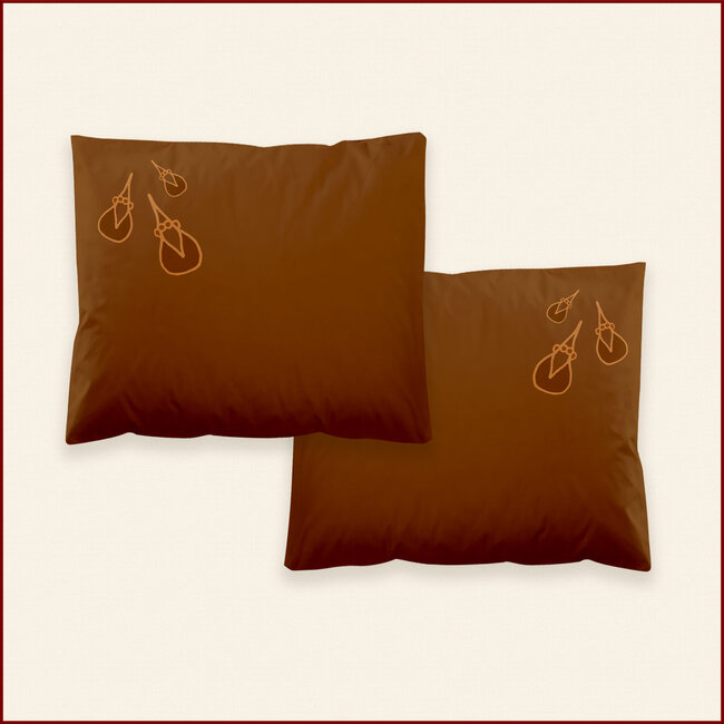 Bedlinnen Horn  - terracotta