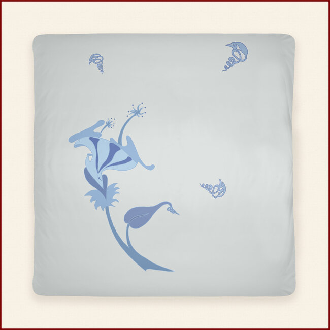 Dekbedovertrek Flower - licht blauw