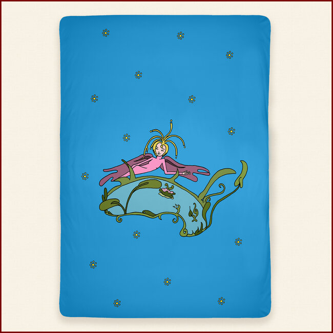 Duvet cover Enjoying pool - blue