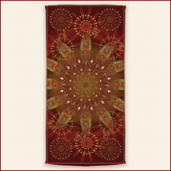Beach towel Kaleidoscope - red
