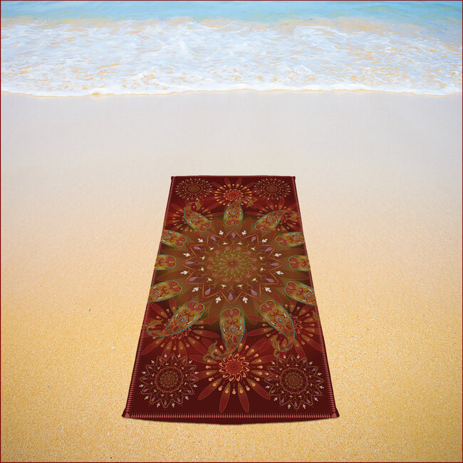 Beach towel Kaleidoscope - red