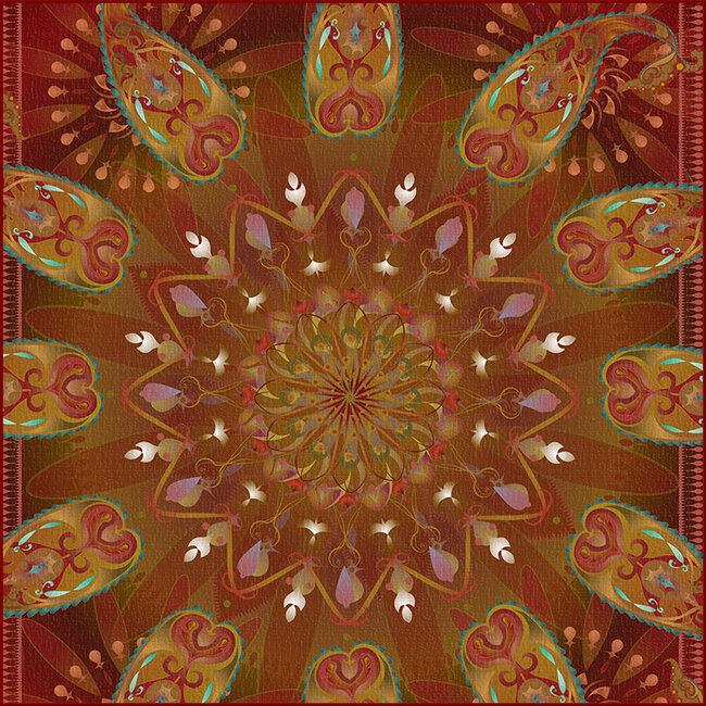 Beach towel Kaleidoscope - red