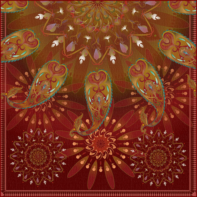 Beach towel Kaleidoscope - red
