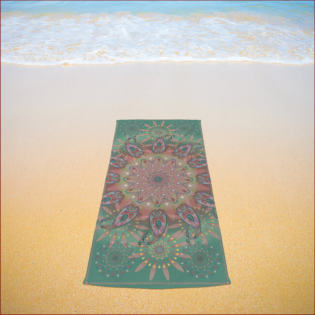 Beach towel Kaleidoscope - pink/turquoise