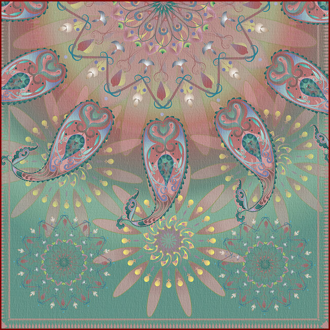 Beach towel Kaleidoscope - pink/turquoise