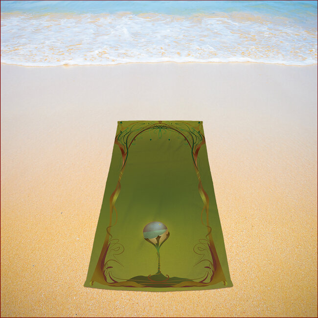 Strandlaken Inkijk op de uitkijk - groen