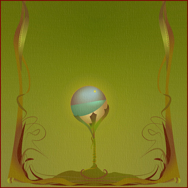 Beach towel Into looking out - green