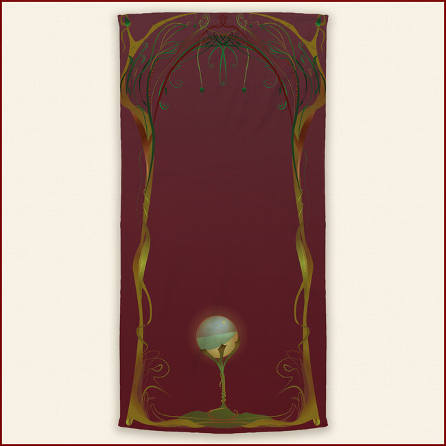 Beach towel Into looking out - burgundy