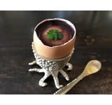 Eitje royale: foie- mousse/truffel/portgelei