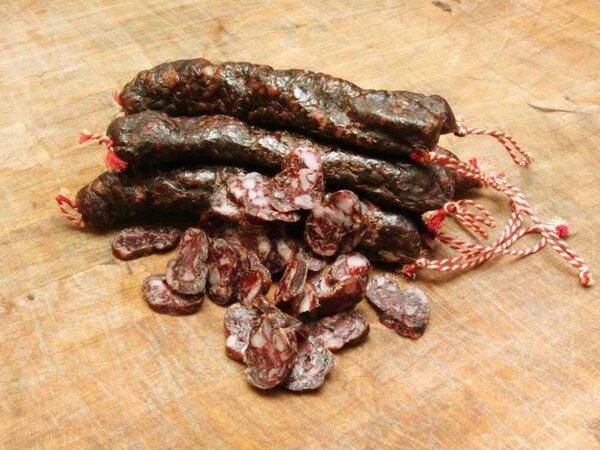 Cured spicy wagyu sausage (homemade)