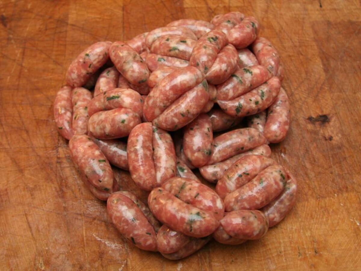Veal 'chipolata' sausages