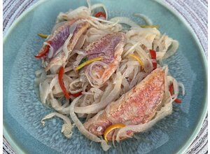 Escabeche rode mul/venkel zoetzuur