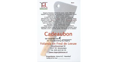 De Leeuw Gift Voucher