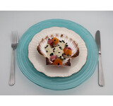 Coquille in de schelp/ceviche/ zoete aardappel/wilde rijst