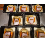 Kabeljauw/wortelstoemp/ augurk/mosterd/appel/witte wijnsaus