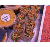 Glaasje knolselderijcrème/ pancetta/dadel/knolselderij