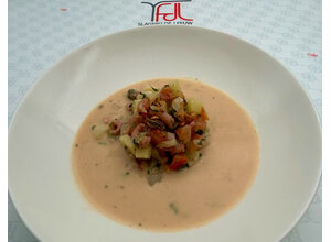 Bretonse vissoep/Hollandse garnaal/kabeljauw/mossel