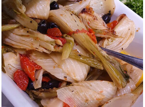 Geroosterde venkel/tomaat/ Ligurische olijf