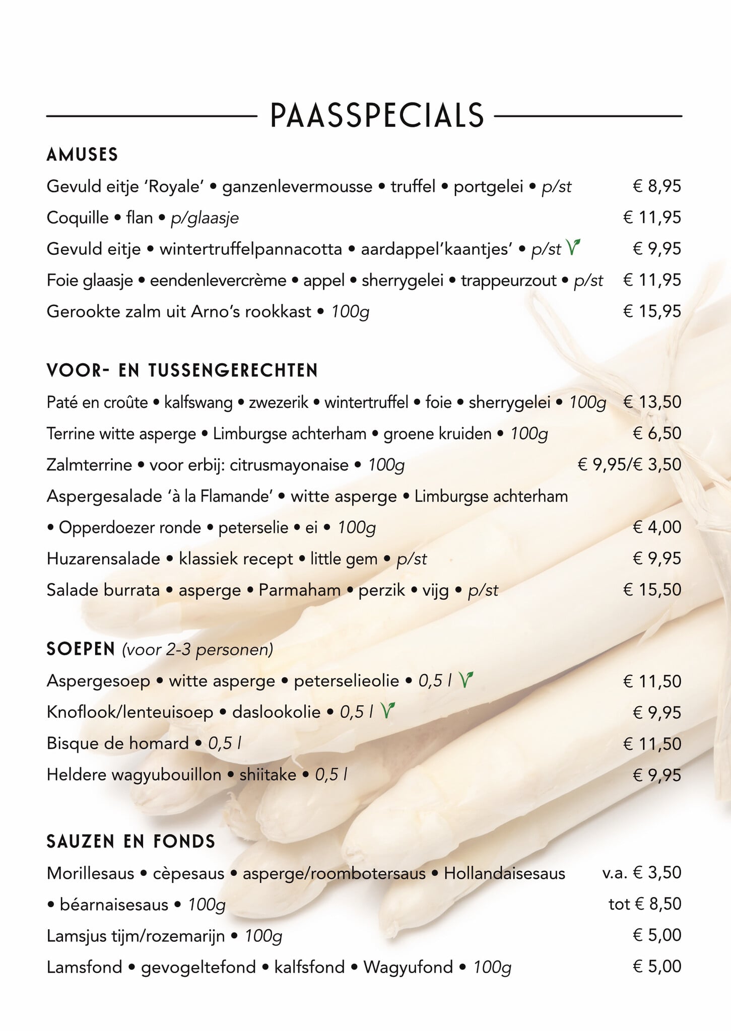 Paasmenu Slagerij De Leeuw Amsterdam