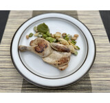 Halve poussin/gamba- rouleau/cassoulet/cèpesaus