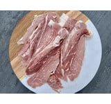 Jamon iberico, gekookte ham van het been gesneden