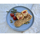 Eclair/ibericomousse/ tomatenmarmelade/pistache