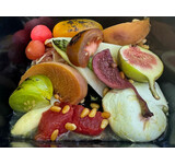 Salade burrata/ham/tomaat/ meloen/asperge/perzik/vijg/pijnboompit