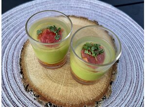 Glaasje avocado/tomaat (vegetarisch)