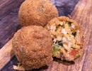 Arancini/pata negra/ asperge/limoenmayo