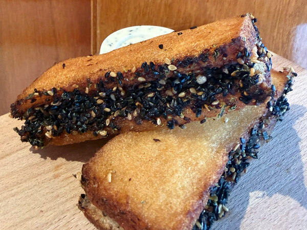 Garnalen toast/sesam