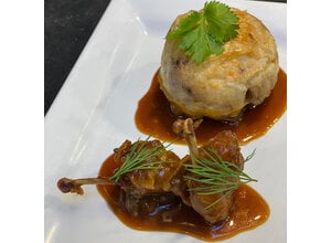 Maiskwartel ballotine/lever/hoisin