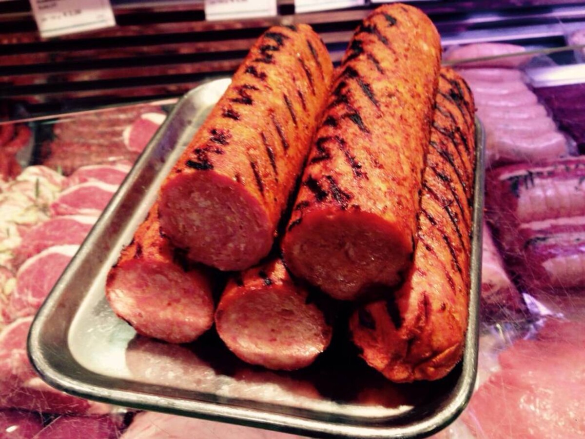 Grilled cooked sausage