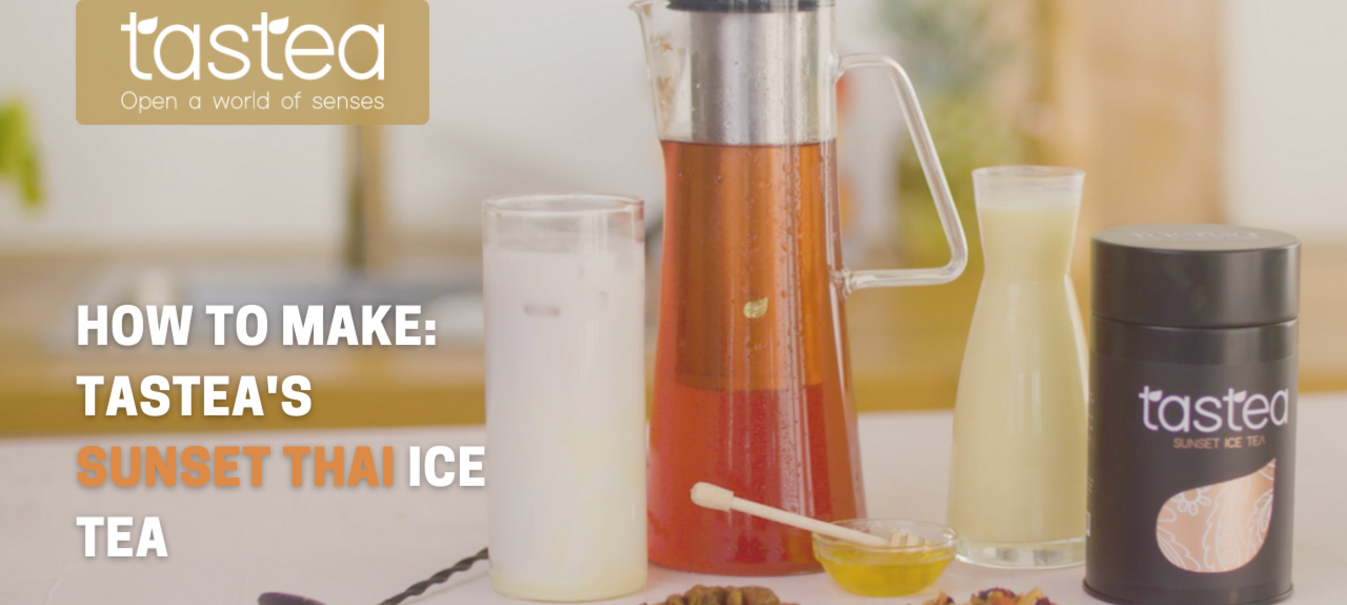 How to make: Sunset Thai ice tea