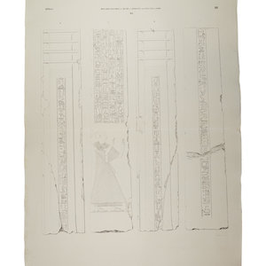 Rijksmuseum van Oudheden Litho Egyptische reliëfs van Ptahmes